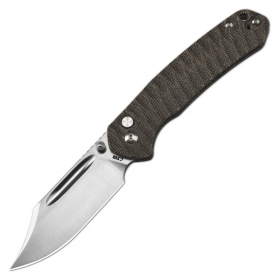 N� CJRB Cutlery Bowie Pyrite OD Green Micarta J1942-ODG
