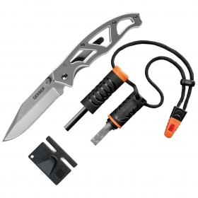 Zestaw n� + krzesiwo + ostrza�ka Gerber Paraframe 31-004134