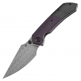 N� Kansept Knives Fenrir Damascus Purple Micarta K1034Z2