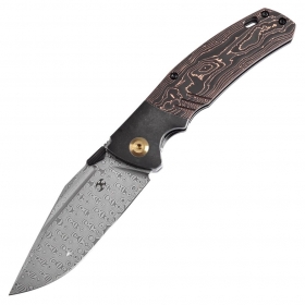 N� Kansept Knives Hinterland Damascus Copper Carbon K1057A3