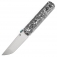 N� Kansept Knives BTF Black White Nebula Carbon Fiber K1064A3