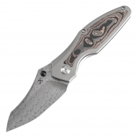 N� Kansept Knives Baba Yaga Damascus Copper Carbon K1074C2