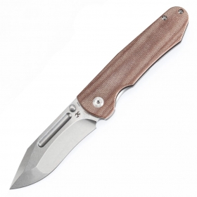 N� Kansept Knives Superhawk Titanium Brown Micarta K1084B1