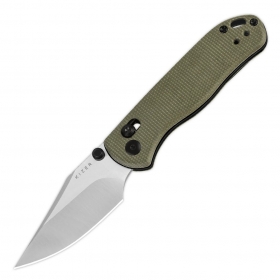 N� Kizer Vanguard Drop Bear 2 Green Micarta V3619.2KC1