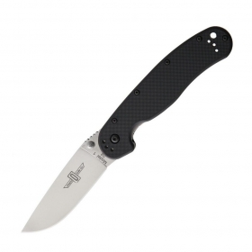 N� Ontario RAT 1 Folder D2 Steel - Black Handle 8867