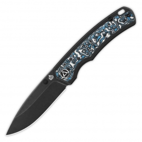 N� QSP Knives Puffin Titanium + Blue Camo Carbon QS127-F2