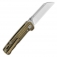 N� QSP Knives Penguin Bronze Frag Titanium QS130-AFRG