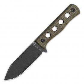 N� QSP Knives Canary Green Micarta Black Blade QS155-C2