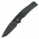 N� QSP Knives Vault Green Micarta Black Stonewash QS157-B2