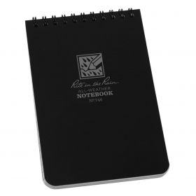 Notes Rite in the Rain 746 Pocket Top Spiral 4x6 Czarny