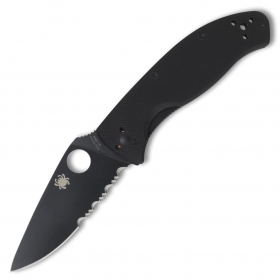 N� Spyderco Tenacious Combination Egde Black Blade C122GBBKPS